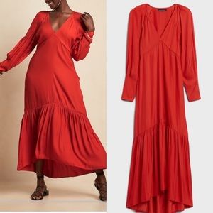 Banana Republic Deep V-Neck Maxi Dress